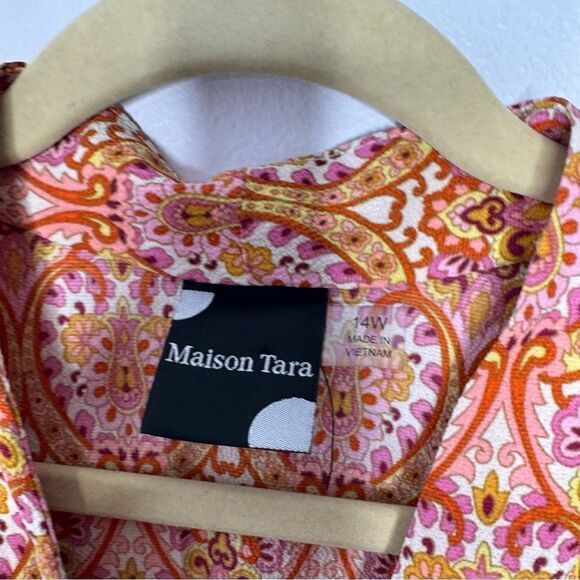 Maison Tara drawstring dress size 14W - Picture 3 of 6